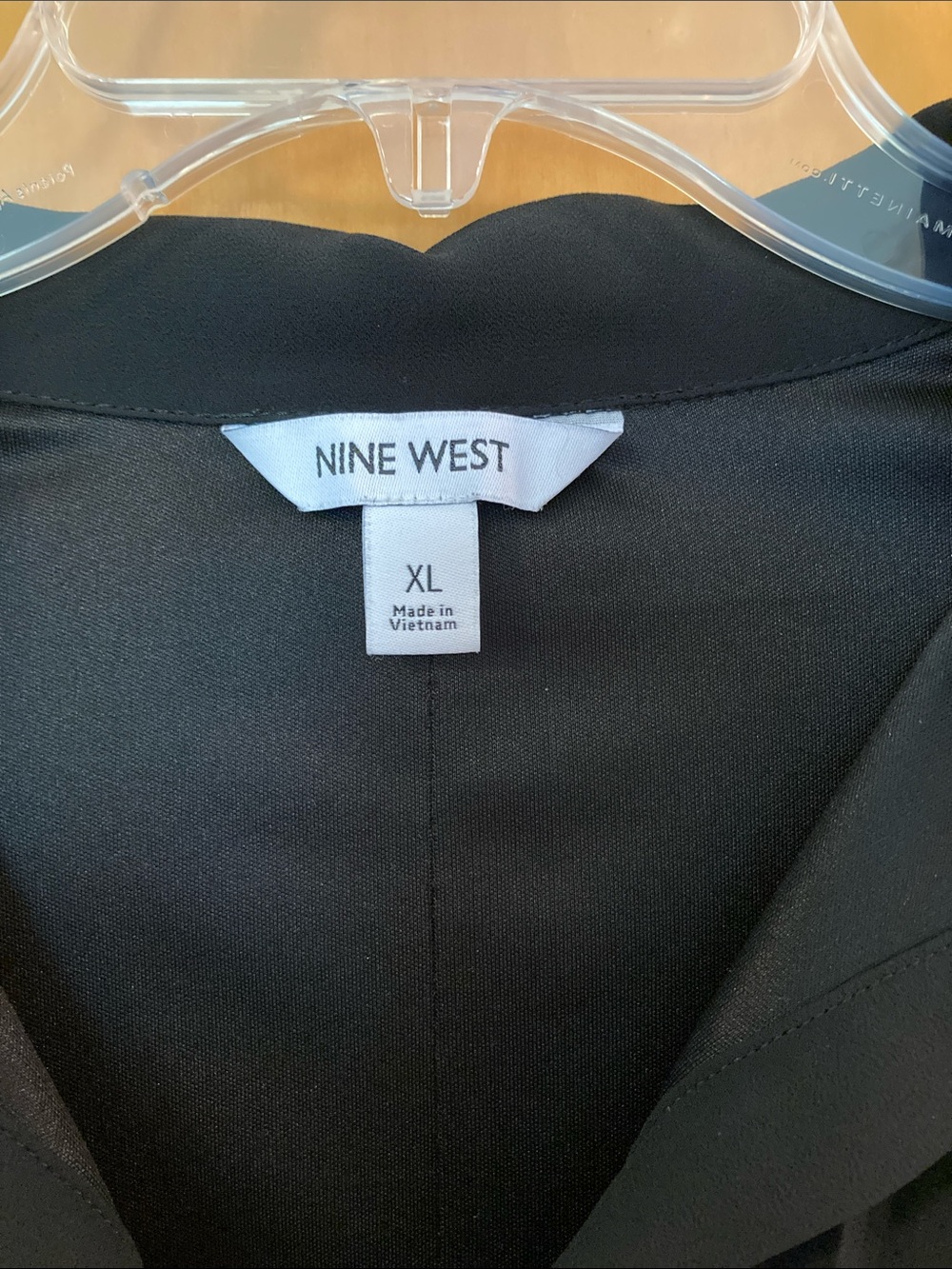 Nine West Black V-Neck Dress with Collar - Picture 3 of 7